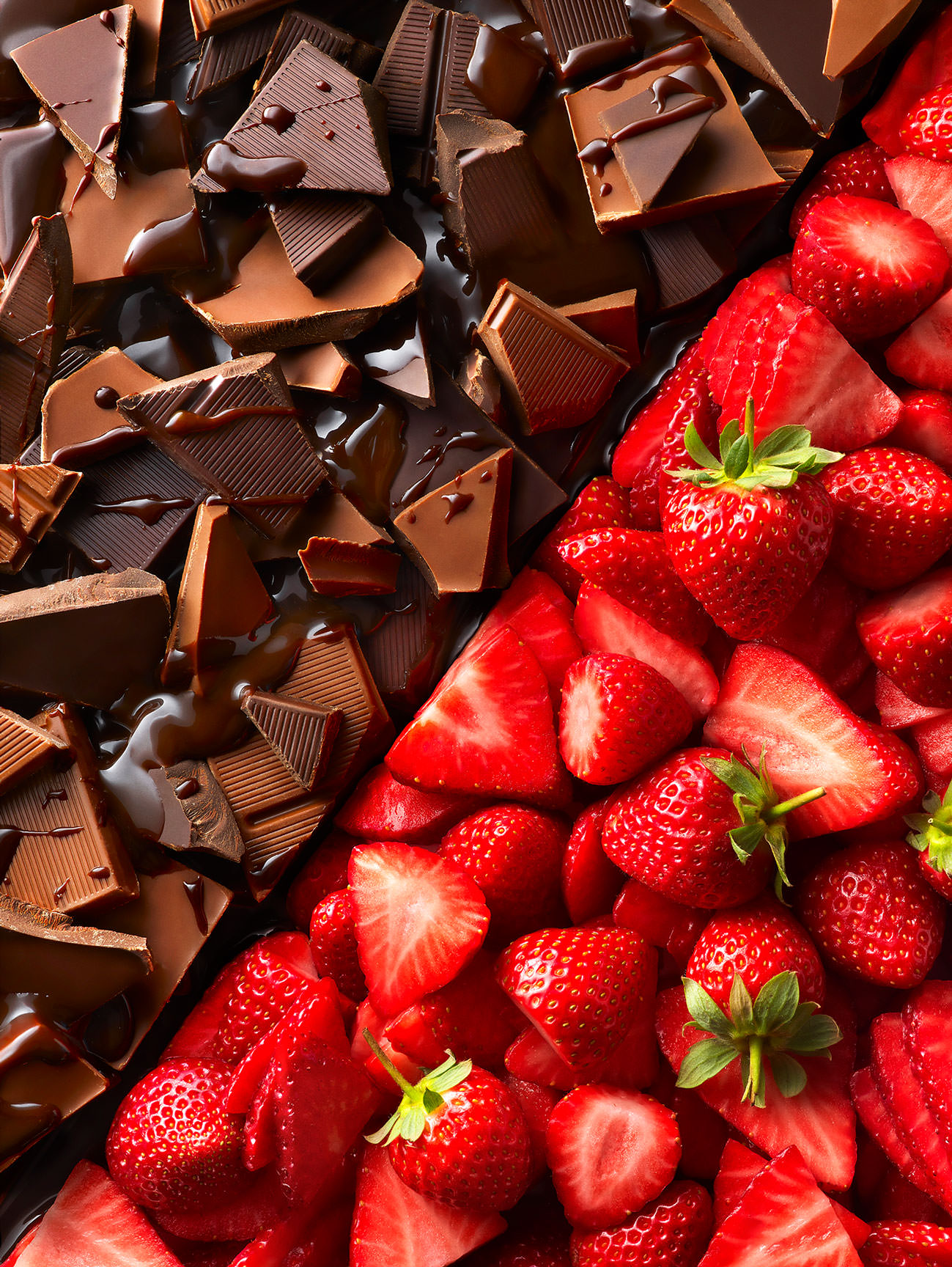 food pairings - strawberries and chocolate - London Food & Drinks Photographer